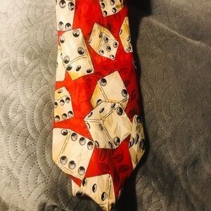 Nicole Miller 1994 Vintage Dominoes Tie 100% Silk